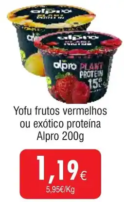 Froiz Yofu frutos vermelhos ou exótico proteína Alpro promoção