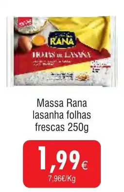 Froiz Massa Rana lasanha folhas frescas promoção