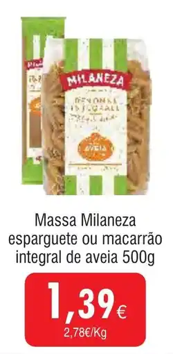 Froiz Massa Milaneza esparguete ou macarrão integral de aveia promoção