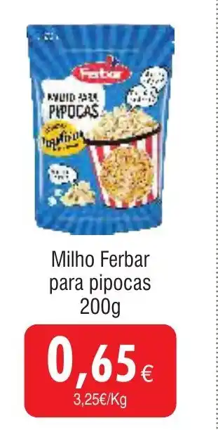 Froiz Milho Ferbar para pipocas promoção