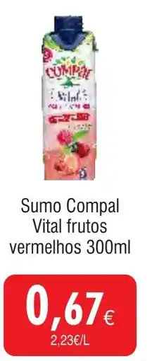 Froiz Sumo Compal Vital frutos vermelhos promoção