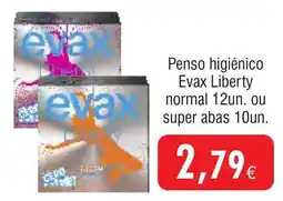 Froiz Penso higiénico Evax Liberty normal 12un. ou super abas 10un. promoção