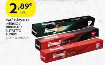 Spar Café cápsulas intenso/ original/ ristretto buondi promoção