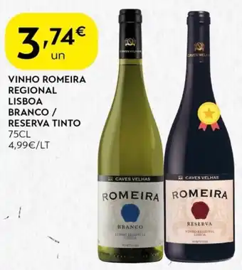 Spar Vinho romeira regional lisboa branco/ reserva tinto promoção