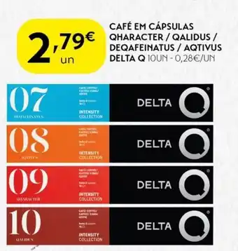 Spar Café em cápsulas qharacter/qalidus / deqafeinatus / aqtivus delta q promoção