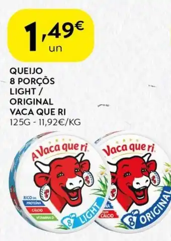 Spar Queijo 8 porçõs light/ original vaca que ri promoção