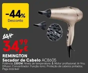 Worten Remington Secador de Cabelo AC8605 2300W promoção