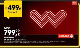 Samsung TV Led 4K UE75AU7175