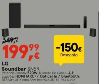 Worten LG Soundbar SN5R 520W promoção