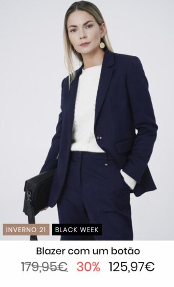 Blazer com Um Botão Inverno 21/Black Week