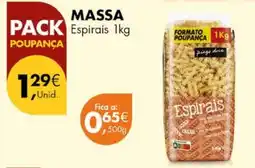 Pingo Doce Massa espirais promoção