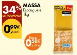 Pingo Doce Massa Esparguete promoção