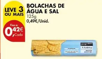 Pingo Doce Bolachas de  água e sal promoção