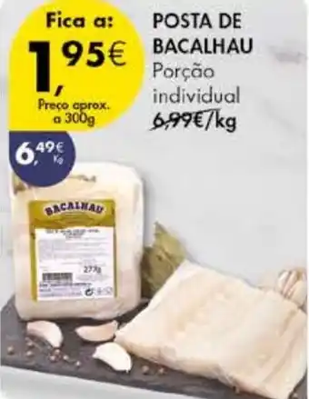 Pingo Doce Posta de bacalhau promoção