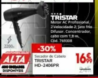 Secador de Cabelo TRISTAR HD-2406PR