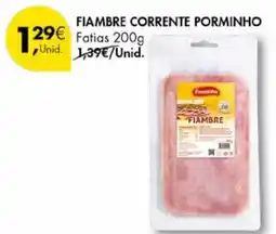 Pingo Doce Fiambre corrente porminho promoção