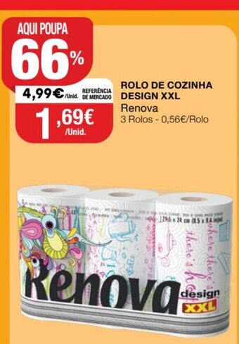 Intermarché Rolo de Cozinha Design XXL Renova 3 Rolos promoção