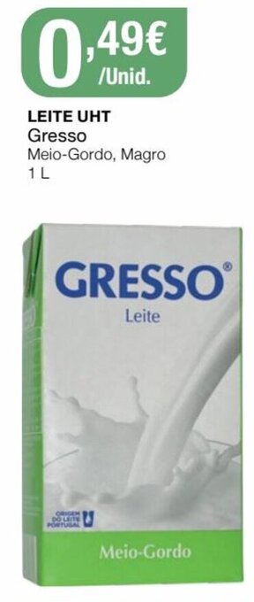 Intermarché Leite UHT Gresso 1L promoção