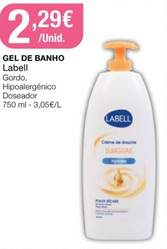 Intermarché Gel de Banho Labell 750ml promoção