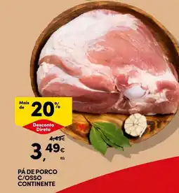 Continente Pá de porco c/osso continente promoção