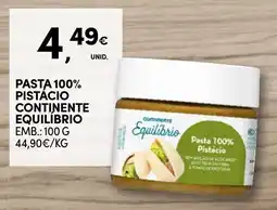 Continente Pasta 100% pistacio continente equilibrio promoção