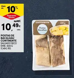 Continente Postas de bacalhau continente salgado seco promoção