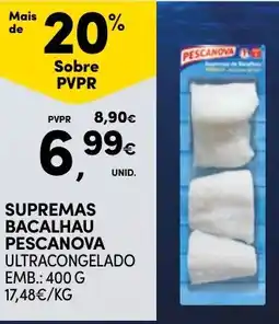 Continente Supremas bacalhau pescanova ultracongelado promoção