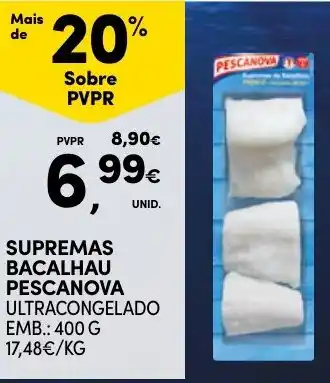 Continente Supremas bacalhau pescanova ultracongelado promoção