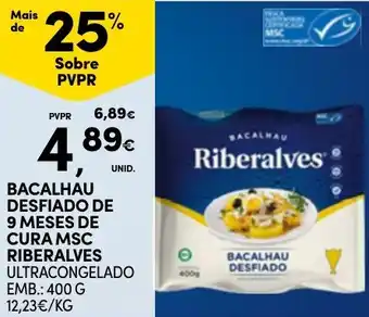 Continente Bacalhau desfiado de 9 meses de cura msc riberalves ultracongelado promoção