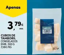 Continente Cubos de tamboril congelados promoção