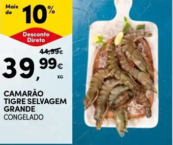 Continente Camarão tigre selvagem grande congelado promoção