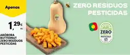 Continente Abóbora butternut zero residuos pesticidas promoção
