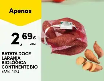 Continente Batata doce laranja biológica continente bio promoção