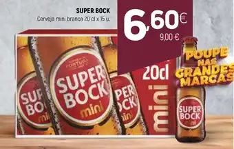 Coviran SUPER BOCK Cerveja mini branca promoção