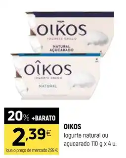 Coviran OIKOS logurte natural ou açucarado promoção