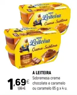 Coviran A leiteira Sobremesa creme  chocolate e caramelo ou caramelo promoção