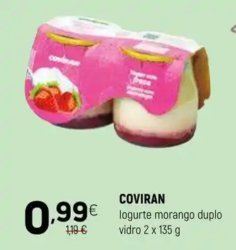 Coviran COVIRAN logurte morango duplo vidro promoção