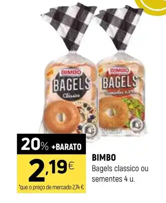 Coviran BIMBO Bagels classico ou sementes 4 u. promoção