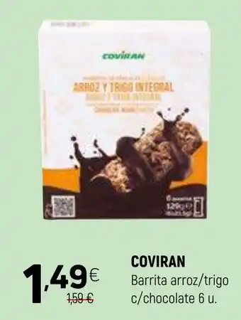 Coviran COVIRAN Barrita arroz/trigo c/chocolate 6 u. promoção