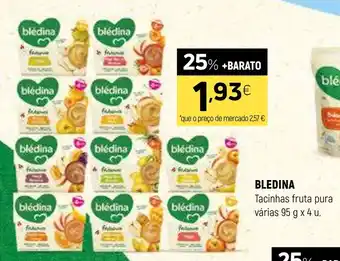 Coviran BLEDINA Tacinhas fruta pura várias promoção