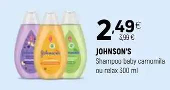 Coviran JOHNSON'S Shampoo baby camomila ou relax promoção