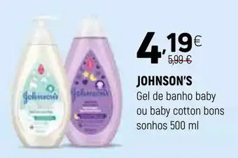 Coviran JOHNSON'S Gel de banho baby ou baby cotton bons sonhos promoção