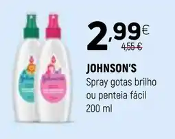 Coviran JOHNSON'S Spray gotas brilho ou penteia fácil promoção