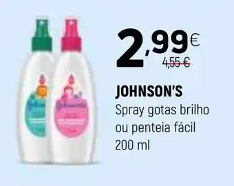 Coviran JOHNSON'S Spray gotas brilho ou penteia fácil promoção