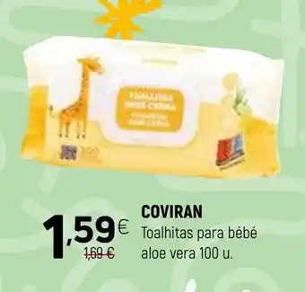 Coviran COVIRAN Toalhitas para bébé aloe vera 100 u. promoção