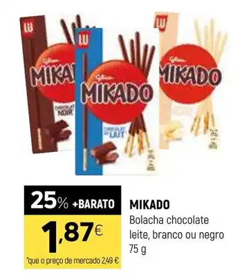 Coviran MIKADO Bolacha chocolate leite, branco ou negro promoção