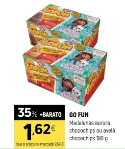 Coviran GO FUN Madalenas aurora chocochips ou avelã chocochips promoção