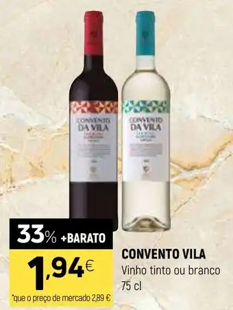 Coviran CONVENTO VILA Vinho tinto ou branco promoção