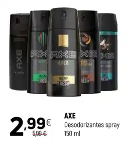 Coviran AXE Desodorizantes spray promoção