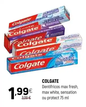 Coviran COLGATE Dentifricos max fresh, max white, sensation ou protect promoção